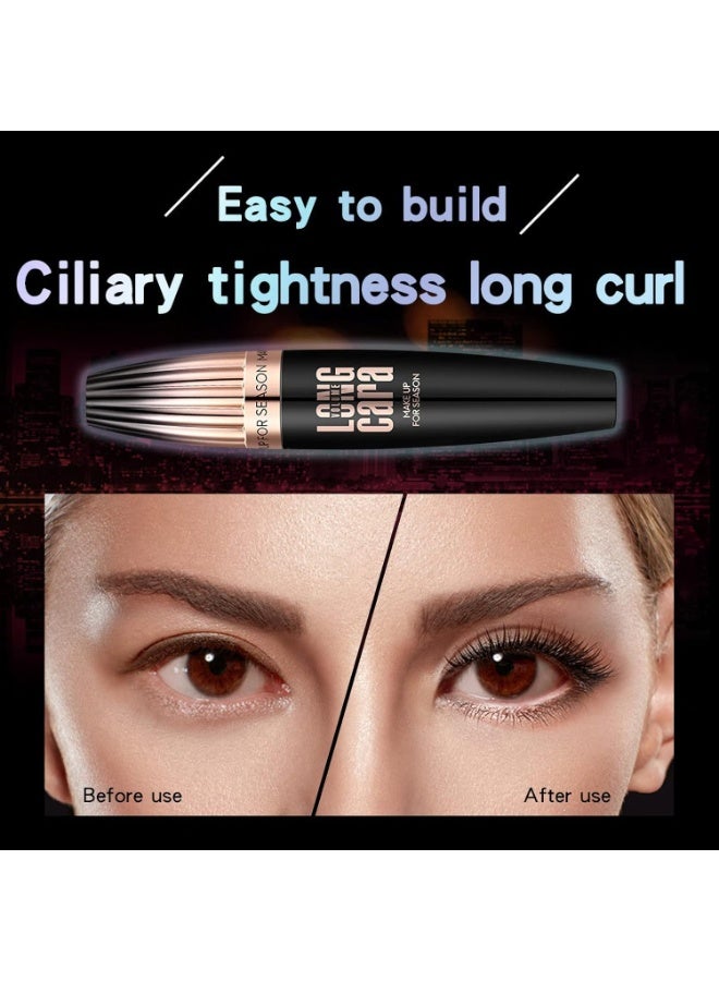 AONAT MASCARA, 4D Silk Fiber Eyelash Mascara, Waterproof Mascara Volumising, Extra Long Lash Mascara, Long-Lasting, Defines Lashes, Black, 10ml - Image 5